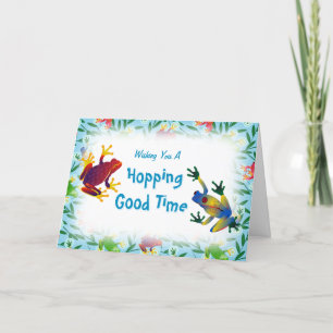 Leap Frog Oerwoud kinderen Verjaardag Bedankkaart