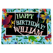 Leap Frog Personalized Birthday Large Gift Bag Groot Cadeauzakje (Voorkant)