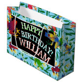 Leap Frog Personalized Birthday Large Gift Bag Groot Cadeauzakje (Voorkant Gekanteld)