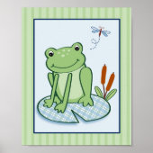 Leap Frog Schildpad Nursery Muur Kunstprint Poster (Voorkant)