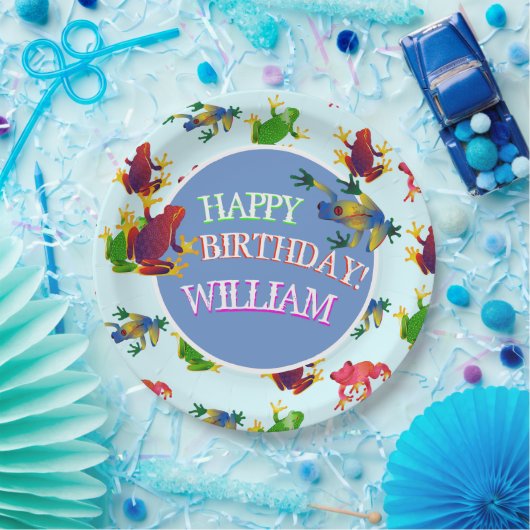 Leap Frog Tropisch Papieren Bordje (Feest)