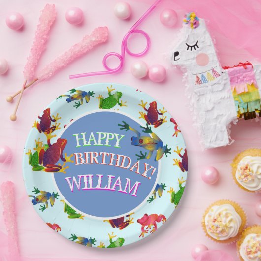 Leap Frog Tropisch Papieren Bordje (Feest)