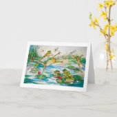 " Leap Frog " Wenskaart Kaart (Gele Bloem)