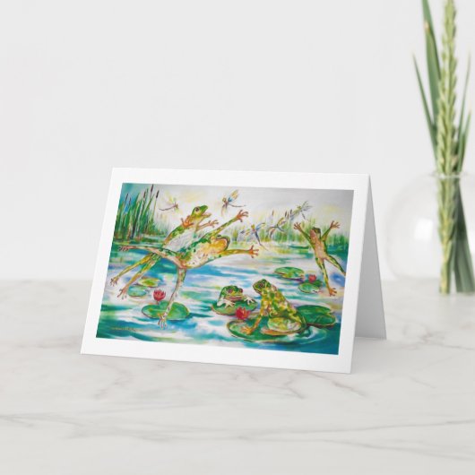 " Leap Frog " Wenskaart Kaart (Voorkant)