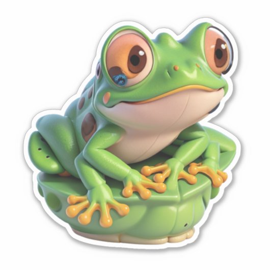 Leap into Happiness met onze Frog Sticker Packs (Voorkant)