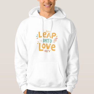 Leap Into Love - Kleurrijke handgeschreven typogra Hoodie