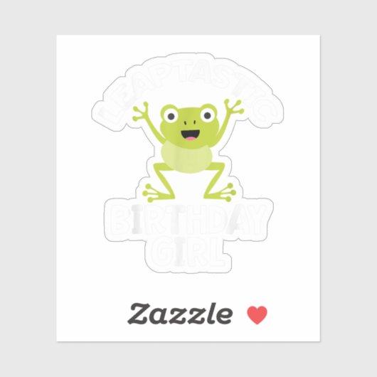 Leap Jaar Verjaardag Meisje Funny Pun Sticker (Vel)