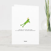 Leap Jaar Verjaardag Springen Kikker met Kroon Kaart (Achterkant)