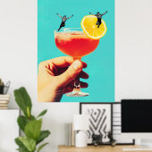 Leap of Lemon Print | cocktailart | Leuke kunst (Thuiskantoor)