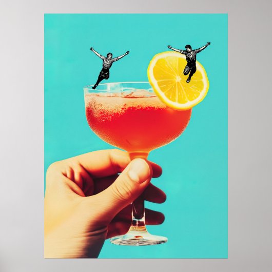 Leap of Lemon Print | cocktailart | Leuke kunst (Voorkant)