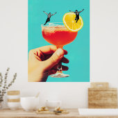 Leap of Lemon Print | cocktailart | Leuke kunst (Keuken)