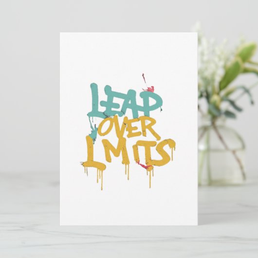 Leap Over Limits T-shirt Kaart (Staand voorkant)