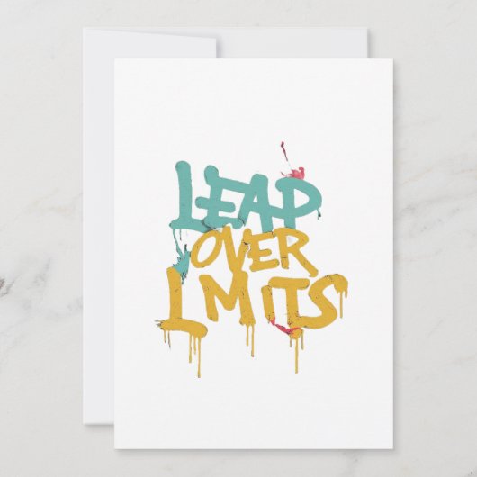 Leap Over Limits T-shirt Kaart (Achterkant)