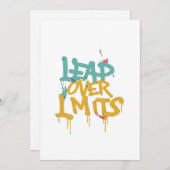 Leap Over Limits T-shirt Kaart (Voorkant / Achterkant)