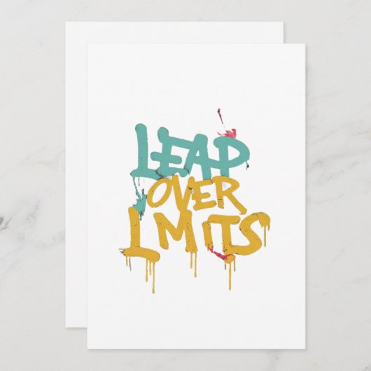 Leap Over Limits T-shirt Kaart (Voorkant / Achterkant)