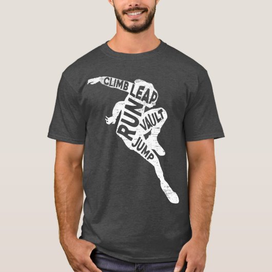 Leap run Vault Parkourist Parkour T-shirt (Voorkant)