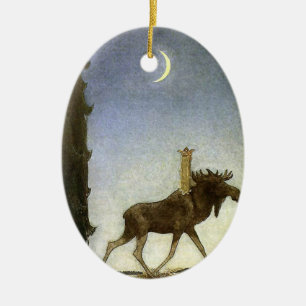 Leap the Elk and Princess Tuvstarr door John Bauer Keramisch Ornament