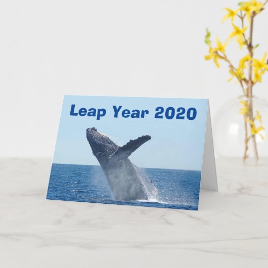 Leap Year 2020 Kaart (Gele Bloem)