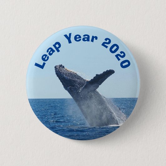 Leap Year 2020 Ronde Button 5,7 Cm (Voorkant)