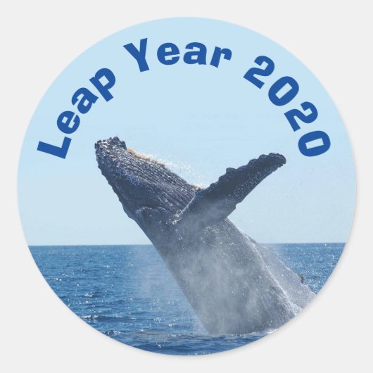 Leap Year 2020 Ronde Sticker (Voorkant)