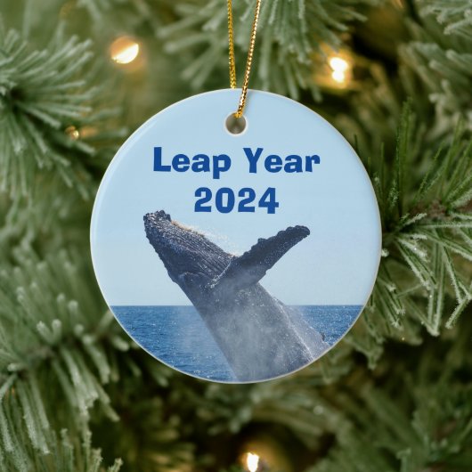 Leap Year 2024 Keramisch Ornament (Boom)