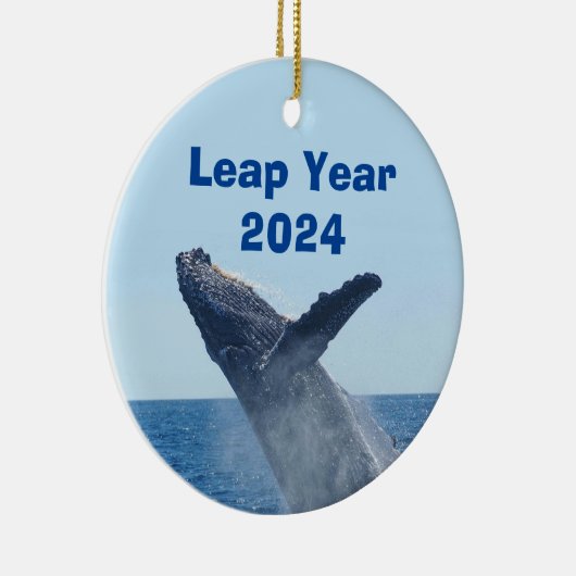 Leap Year 2024 Keramisch Ornament (Rechts)