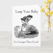 Leap Year Baby Kaart (Gele Bloem)