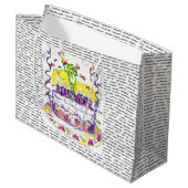 Leap Year Bag Birthday Cake Groot Cadeauzakje (Voorkant Gekanteld)
