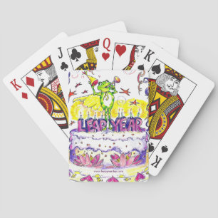 LEAP YEAR BIRTHDAY CAKE POKERKAARTEN