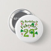 Leap Year Birthday feb. 29 Ronde Button 5,7 Cm (Voorkant /achterkant)
