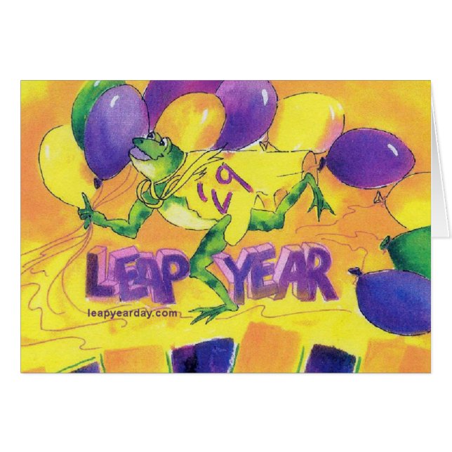 Leap Year Birthday-kaart (Voorkant Horizontaal)