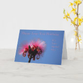 Leap Year Birthday Kaart, Two Hot Pink Flowers Kaart (Gele Bloem)