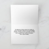 Leap Year Birthday Pig Leaping in Snow Storm Kaart (Binnen)