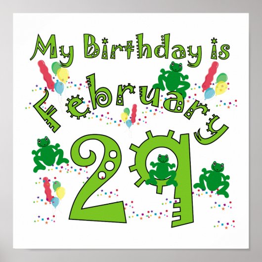 Leap Year Birthday Poster (Voorkant)