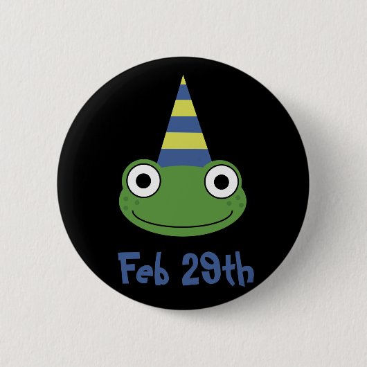 Leap Year Birthday Ronde Button 5,7 Cm (Voorkant)