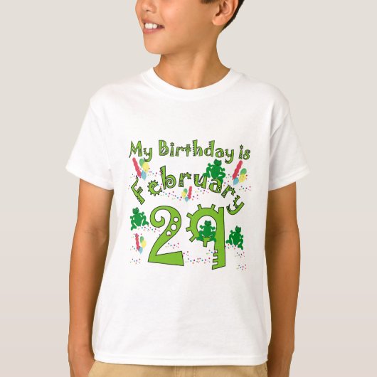 Leap Year Birthday T-shirt (Voorkant)