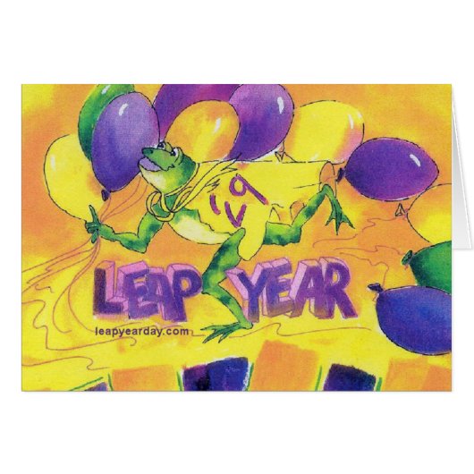 Leap Year Day Birthday-kaart (Voorkant Horizontaal)
