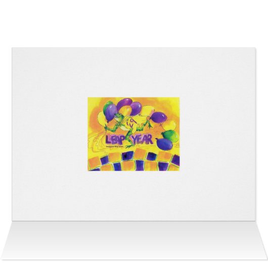 Leap Year Day Birthday-kaart (Binnen Horizontaal (Boven))