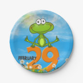 Leap Year Frog voor verjaardagsfeestje Papieren Bordje (Voorkant)