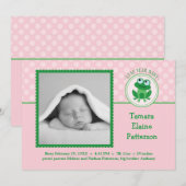 Leap Year Girl Photo Birth Announitation Aankondiging (Voorkant / Achterkant)