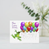 Leap Year Happy Birthday-kaart Briefkaart (Staand voorkant)