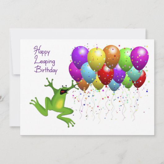 Leap Year Happy Birthday-kaart Kaart (Voorkant)