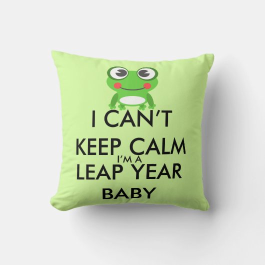 Leap Year/Leap Day Baby Pillow Kussen (Voorkant)