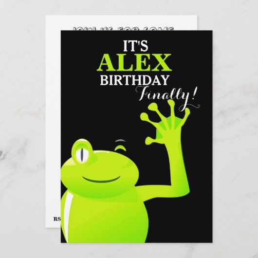 Leap Year/Leap Day Baby Uitnodiging (Voorkant / Achterkant)