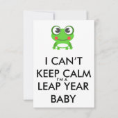 Leap Year/ Leap Day Baby Verjaardagsuitnodiging Kaart (Voorkant)