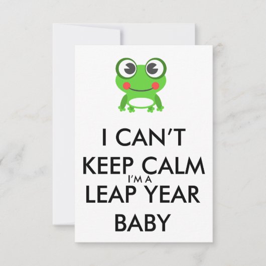 Leap Year/ Leap Day Baby Verjaardagsuitnodiging Kaart (Voorkant)