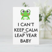 Leap Year/ Leap Day Baby Verjaardagsuitnodiging Kaart (Staand voorkant)