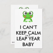 Leap Year/ Leap Day Baby Verjaardagsuitnodiging Kaart (Voorkant / Achterkant)