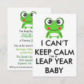 Leap Year/ Leap Day Baby Verjaardagsuitnodiging Kaart (Voorkant / Achterkant)