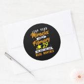 Leap Year Miracles 29 februari 2010 Gift Ronde Sticker (Envelop)